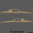 Chevy Camaro 3rd Gen Iroc-Z Z28 Silhouette Car Silhouette Vinyl Decal (PAIR)