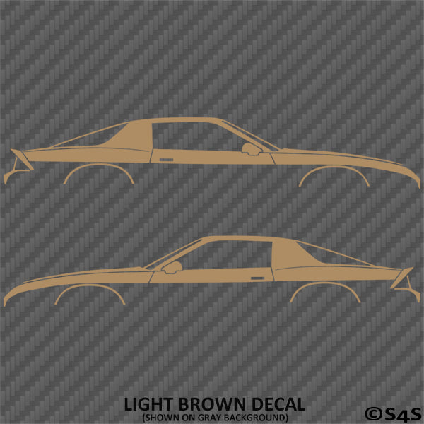 Chevy Camaro 3rd Gen Iroc-Z Z28 Silhouette Car Silhouette Vinyl Decal (PAIR)