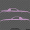 Chevy Camaro 3rd Gen Iroc-Z Z28 Silhouette Car Silhouette Vinyl Decal (PAIR)