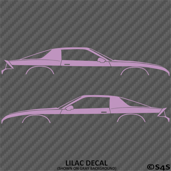 Chevy Camaro 3rd Gen Iroc-Z Z28 Silhouette Car Silhouette Vinyl Decal (PAIR)