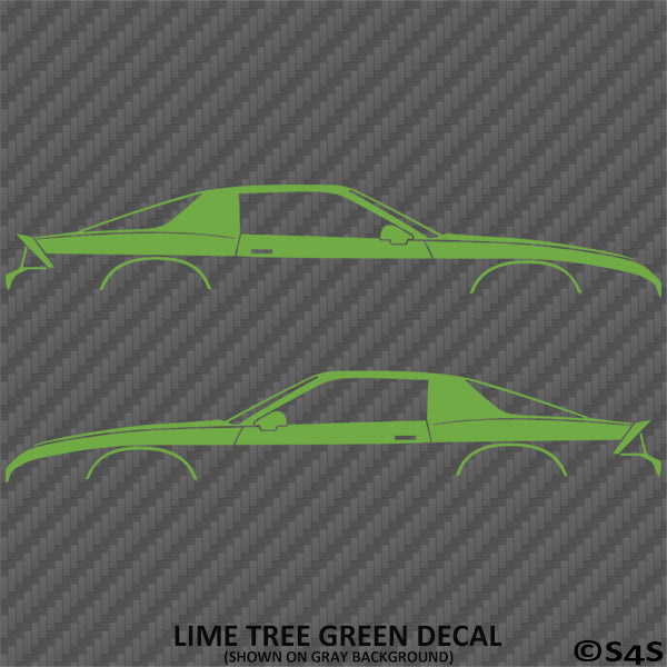 Chevy Camaro 3rd Gen Iroc-Z Z28 Silhouette Car Silhouette Vinyl Decal (PAIR)