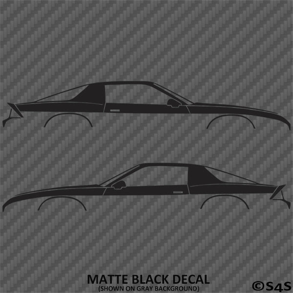 Chevy Camaro 3rd Gen Iroc-Z Z28 Silhouette Car Silhouette Vinyl Decal (PAIR)