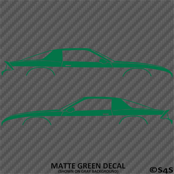 Chevy Camaro 3rd Gen Iroc-Z Z28 Silhouette Car Silhouette Vinyl Decal (PAIR)