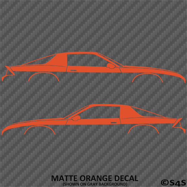 Chevy Camaro 3rd Gen Iroc-Z Z28 Silhouette Car Silhouette Vinyl Decal (PAIR)