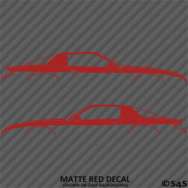 Chevy Camaro 3rd Gen Iroc-Z Z28 Silhouette Car Silhouette Vinyl Decal (PAIR)