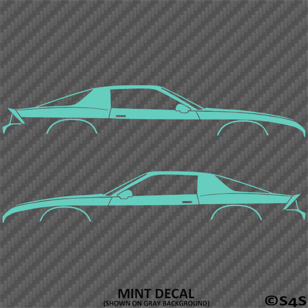 Chevy Camaro 3rd Gen Iroc-Z Z28 Silhouette Car Silhouette Vinyl Decal (PAIR)