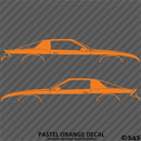 Chevy Camaro 3rd Gen Iroc-Z Z28 Silhouette Car Silhouette Vinyl Decal (PAIR)