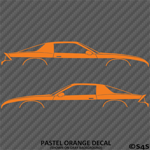 Chevy Camaro 3rd Gen Iroc-Z Z28 Silhouette Car Silhouette Vinyl Decal (PAIR)