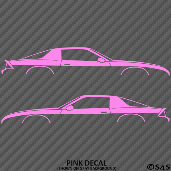 Chevy Camaro 3rd Gen Iroc-Z Z28 Silhouette Car Silhouette Vinyl Decal (PAIR)