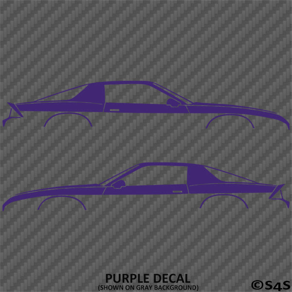 Chevy Camaro 3rd Gen Iroc-Z Z28 Silhouette Car Silhouette Vinyl Decal (PAIR)