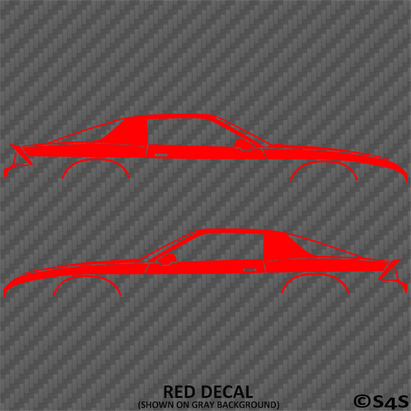 Chevy Camaro 3rd Gen Iroc-Z Z28 Silhouette Car Silhouette Vinyl Decal (PAIR)