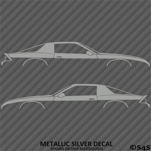 Chevy Camaro 3rd Gen Iroc-Z Z28 Silhouette Car Silhouette Vinyl Decal (PAIR)