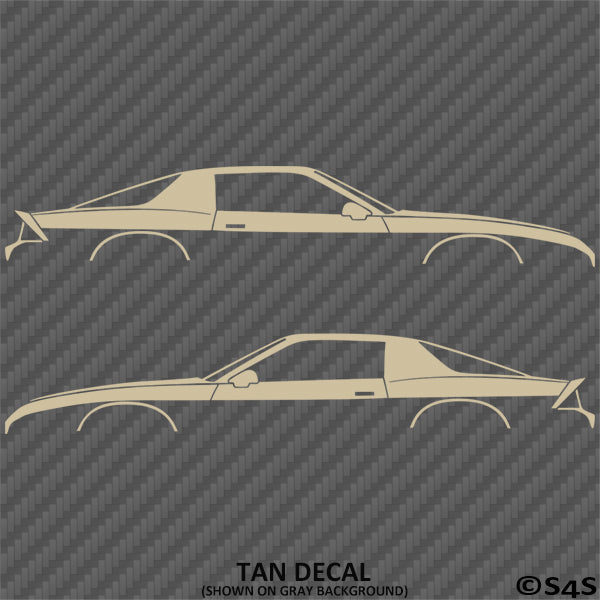 Chevy Camaro 3rd Gen Iroc-Z Z28 Silhouette Car Silhouette Vinyl Decal (PAIR)
