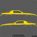 Chevy Camaro 3rd Gen Iroc-Z Z28 Silhouette Car Silhouette Vinyl Decal (PAIR)