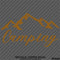 Camping Mountains Silhouette Vinyl Decal