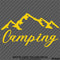 Camping Mountains Silhouette Vinyl Decal