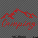 Camping Mountains Silhouette Vinyl Decal