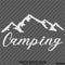 Camping Mountains Silhouette Vinyl Decal