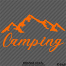 Camping Mountains Silhouette Vinyl Decal