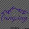 Camping Mountains Silhouette Vinyl Decal