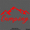 Camping Mountains Silhouette Vinyl Decal