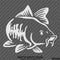 Carp Fish Silhouette Hunting Vinyl Decal