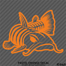 Catfish Silhouette Noodling Fishing Vinyl Decal