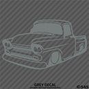 Classic Pickup Truck Lowered Stepside Silhouette Vinyl Decal