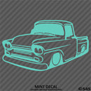 Classic Pickup Truck Lowered Stepside Silhouette Vinyl Decal