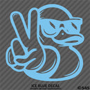 For Jeep: Cool Duck Peace Wave Vinyl Decal