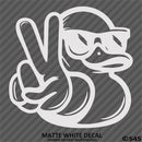 For Jeep: Cool Duck Peace Wave Vinyl Decal