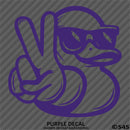 For Jeep: Cool Duck Peace Wave Vinyl Decal