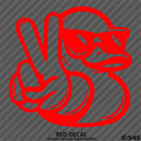 For Jeep: Cool Duck Peace Wave Vinyl Decal