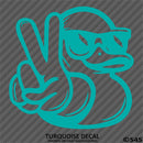For Jeep: Cool Duck Peace Wave Vinyl Decal