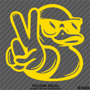 For Jeep: Cool Duck Peace Wave Vinyl Decal