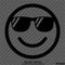 Cool Smiley Face With Sunglasses Vinyl Decal