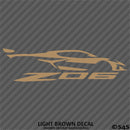 Z06 Chevy Corvette Silhouette Vinyl Decal