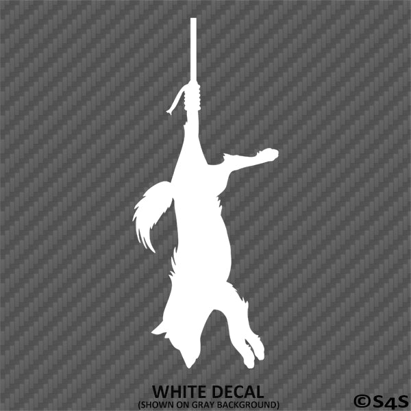 Hanging Coyote Hunting Vinyl Decal – S4S Designs