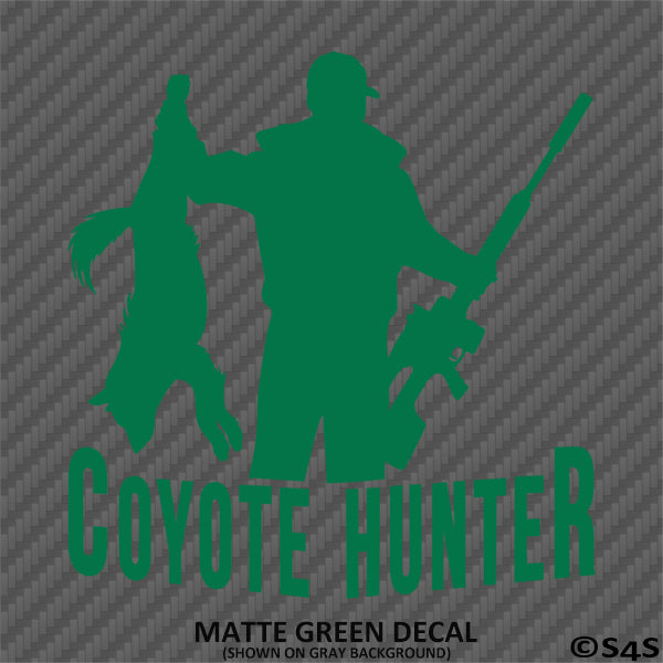 Coyote Hunter Hunting Vinyl Decal