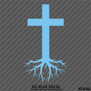 Christ Cross Roots Religious Vinyl Decal