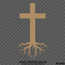 Christ Cross Roots Religious Vinyl Decal