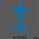 Christ Cross Roots Religious Vinyl Decal