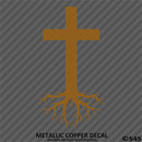 Christ Cross Roots Religious Vinyl Decal