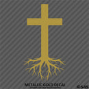 Christ Cross Roots Religious Vinyl Decal
