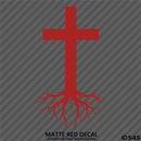 Christ Cross Roots Religious Vinyl Decal
