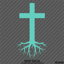 Christ Cross Roots Religious Vinyl Decal