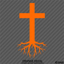 Christ Cross Roots Religious Vinyl Decal