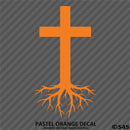 Christ Cross Roots Religious Vinyl Decal