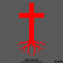 Christ Cross Roots Religious Vinyl Decal