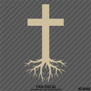 Christ Cross Roots Religious Vinyl Decal